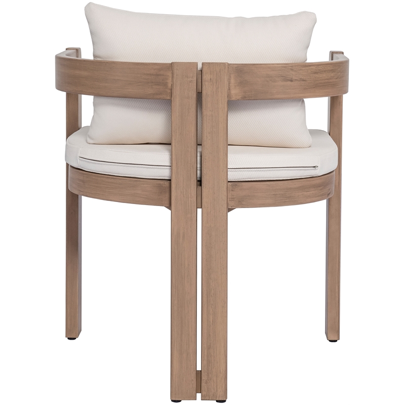 Meridian Furniture Newport Cream Water Resistant Fabric Patio Dining Chair