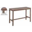 Meridian Furniture Newport Acacia Wood Patio Rectangle Bar Table w/ Cover