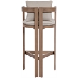 Meridian Furniture Newport Beige Water Resistant Fabric Patio Bar Stool