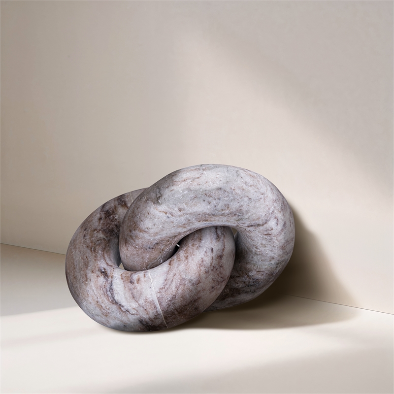 Meridian Furniture Knot Brown Marble Decorative Knot