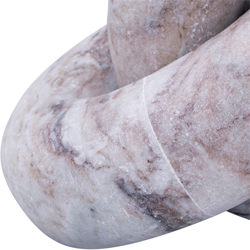 Meridian Furniture Knot Brown Marble Decorative Knot