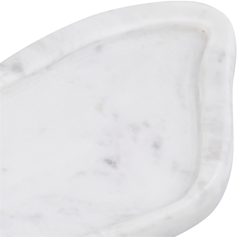 Meridian Furniture Arezzo White Marble Tray