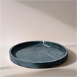 Meridian Furniture Barletta Green Round Marble Tray