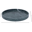 Meridian Furniture Barletta Green Round Marble Tray