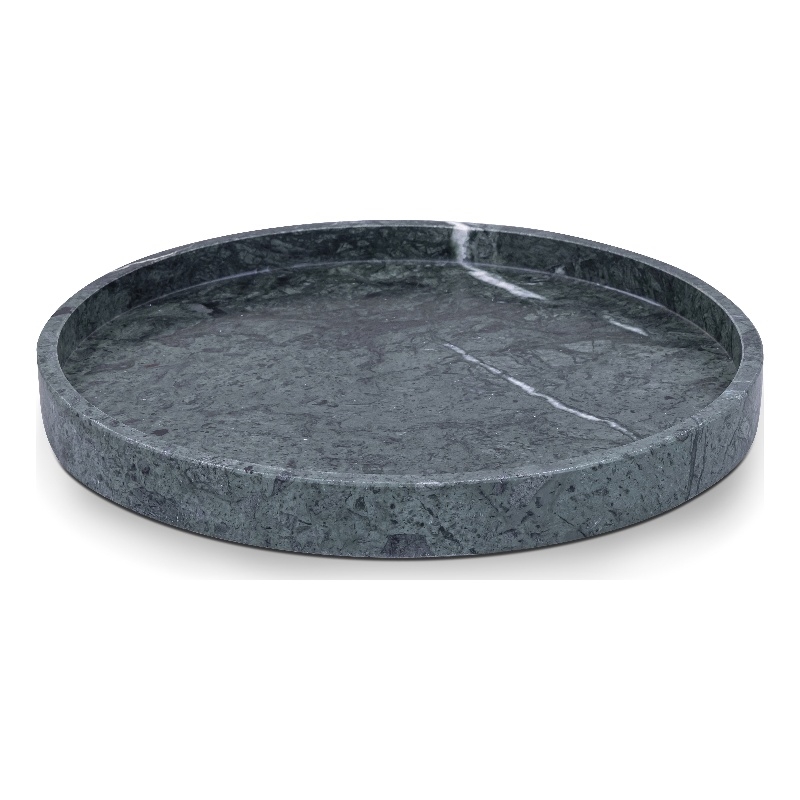 Meridian Furniture Barletta Green Round Marble Tray