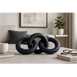 Meridian Furniture Rings Black Marble Decorative Chain Links