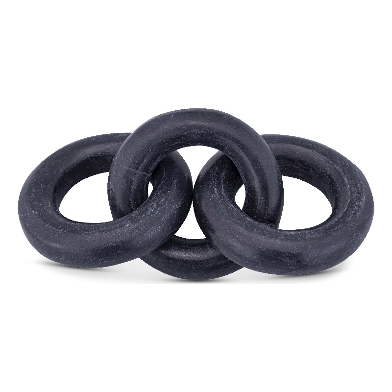 Meridian Furniture Rings Black Marble Decorative Chain Links