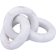 Meridian Furniture Rings White Marble Decorative Chain Links