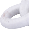 Meridian Furniture Rings White Marble Decorative Chain Links