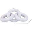 Meridian Furniture Rings White Marble Decorative Chain Links