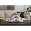 Meridian Furniture Rings White Marble Decorative Chain Links