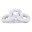 Meridian Furniture Rings White Marble Decorative Chain Links