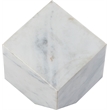 Meridian Furniture Block White Marble Decorative Cube