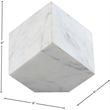 Meridian Furniture Block White Marble Decorative Cube