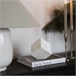 Meridian Furniture Block White Marble Decorative Cube