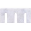 Meridian Furniture Curva White Marble Decorative Object