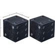 Meridian Furniture Dice Black Marble Decorative Dice