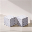 Meridian Furniture Dice White Marble Decorative Dice