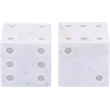 Meridian Furniture Dice White Marble Decorative Dice