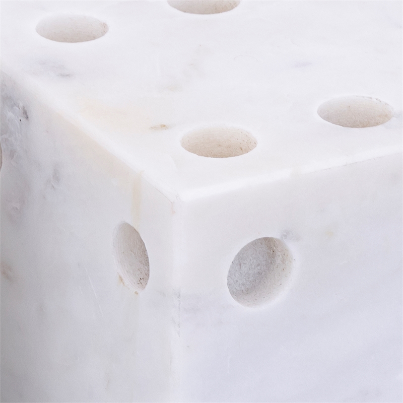 Meridian Furniture Dice White Marble Decorative Dice