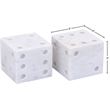 Meridian Furniture Dice White Marble Decorative Dice