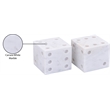 Meridian Furniture Dice White Marble Decorative Dice