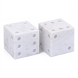 Meridian Furniture Dice White Marble Decorative Dice
