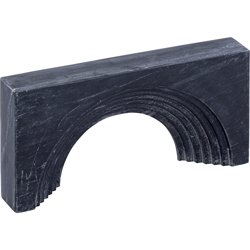 Meridian Furniture Cambre Black Marble Decorative Object