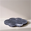 Meridian Furniture Rimini Black Clover Shaped Marble Tray