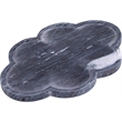 Meridian Furniture Rimini Black Clover Shaped Marble Tray