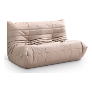 Meridian Furniture Relax 54.75&quot Tan Vegan Leather Upholstered Loveseat