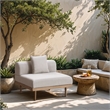 Meridian Furniture Beige Laguna Olefin Patio Armless Modular Chair