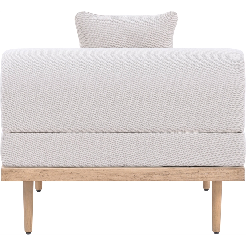Meridian Furniture Beige Laguna Olefin Patio Armless Modular Chair