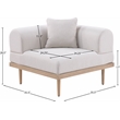 Meridian Furniture Beige Laguna Olefin Patio Corner Modular Chair