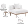 Meridian Furniture Cream Laguna Olefin Patio Armless Modular Chair