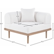 Meridian Furniture Cream Laguna Olefin Patio Corner Modular Chair