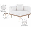 Meridian Furniture Cream Laguna Olefin Patio Corner Modular Chair