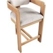 Meridian Furniture Sacha Beige Linen Textured Fabric Upholstered Counter Stool