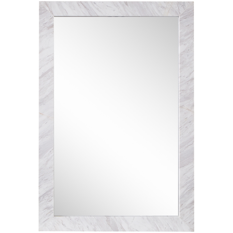 Meridian Furniture Pavia White Genuine Marble Frame Mirror