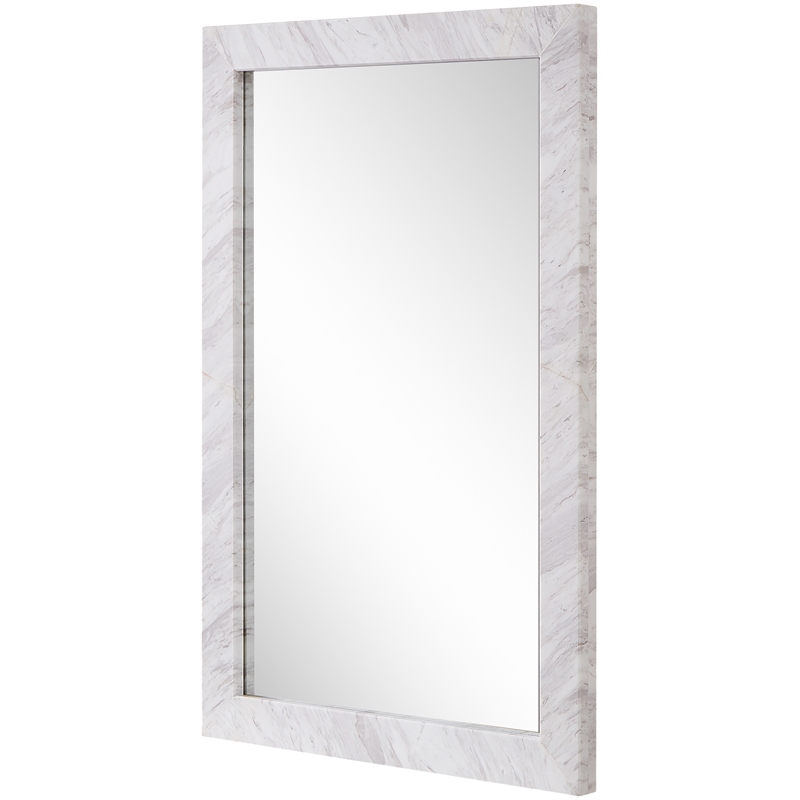 Meridian Furniture Pavia White Genuine Marble Frame Mirror