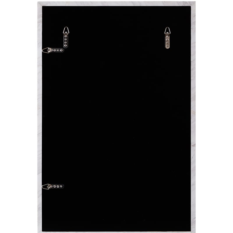 Meridian Furniture Pavia White Genuine Marble Frame Mirror