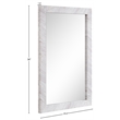 Meridian Furniture Pavia White Genuine Marble Frame Mirror