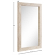 Meridian Furniture Pavia Natural Genuine Travertine Frame Mirror
