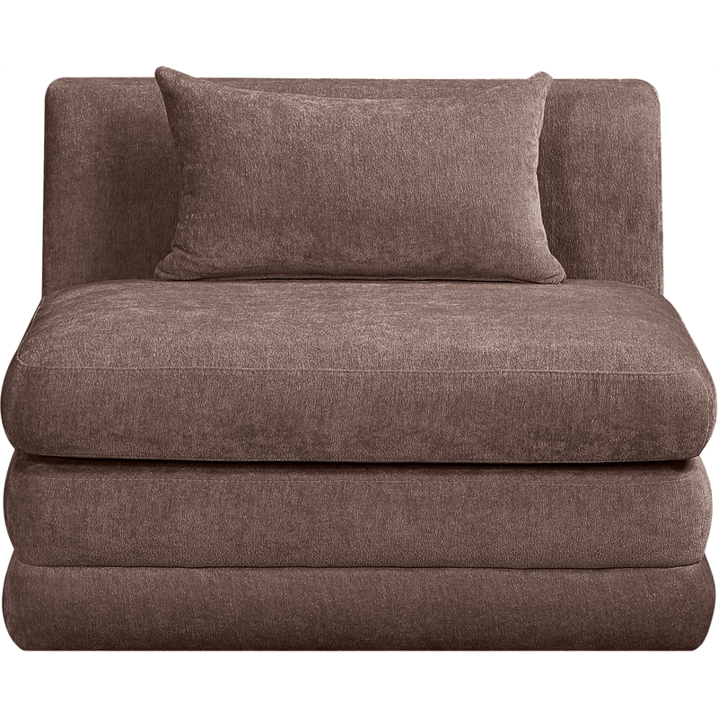 Meridian Furniture Stellar Brown Chenille Fabric Modular Chair