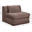 Meridian Furniture Stellar Brown Chenille Fabric Modular Chair