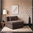 Meridian Furniture Stellar Brown Chenille Fabric Modular Chair