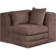 Meridian Furniture Stellar Brown Chenille Fabric Corner Modular Chair