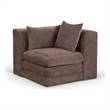 Meridian Furniture Stellar Brown Chenille Fabric Corner Modular Chair