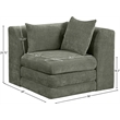 Meridian Furniture Stellar Green Chenille Fabric Corner Modular Chair