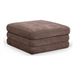 Meridian Furniture Stellar Brown Chenille Fabric Modular Ottoman